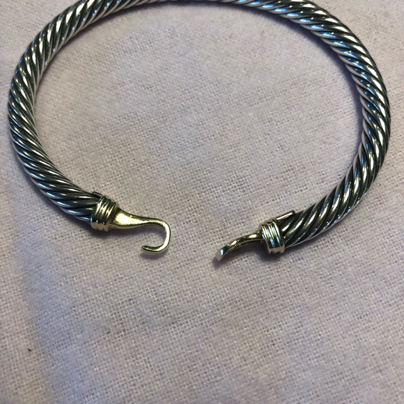 David Yurman Silver and gold bangle - Picture 4 of 8